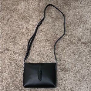 Black leather crossbody from J.Crew